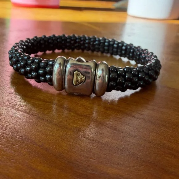 LAGOS Black Caviar Black Ceramic Beaded Bracelet 9mm - Picture 3 of 4